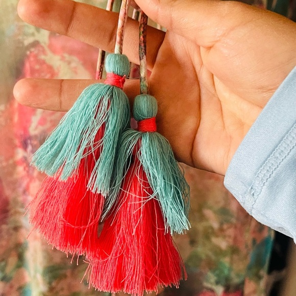 Soft Surroundings Watercolor Beaded Long Cardigan Topper Size L Colorful Beachy - Picture 7 of 13